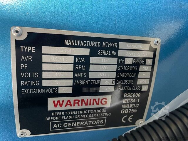 Generator set Baudouin 12M33G1250/5 - 1235 kVA Generator - DPX-19883