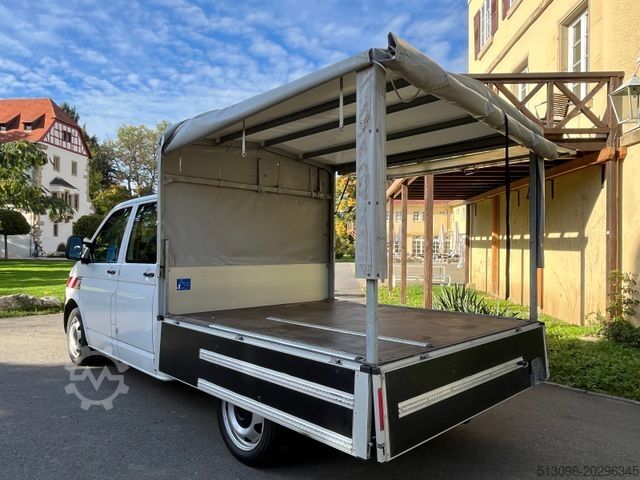 Curtain sider van VOLKSWAGEN T6 PRITSCHE+PLANE DOKA 4 MOTION NAVI KLIMA AHK