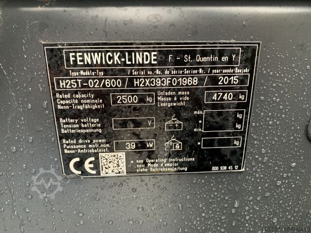 LPG Forklifts Linde H25T-02/600