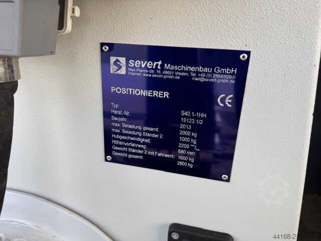 Schweißdrehtisch,Drehtisch,Positionierer Severt Hywema Sideros S40.1-1HH, 2 To Säulenhubdrehvorrichtung