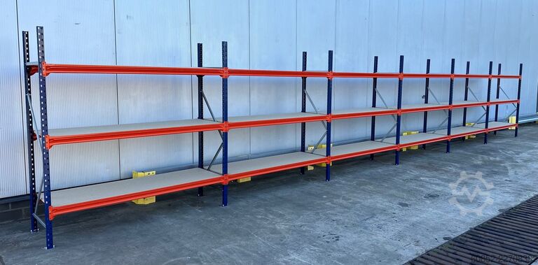 Weitspannregal ca. 11,46 lfm. Weitspannregale H: 200 cm T: 60 cm , 400 kg Fachlast , 3 Ebenen
