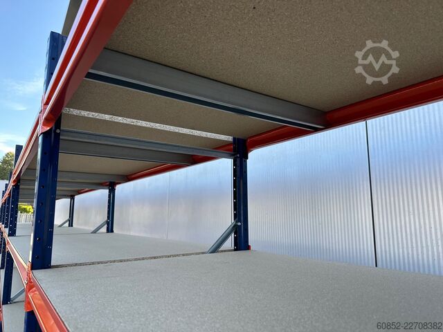 Weitspannregal ca. 9,56 lfm. Weitspannregale H: 200 cm T: 80 cm , 400 kg Fachlast , 4 Ebenen