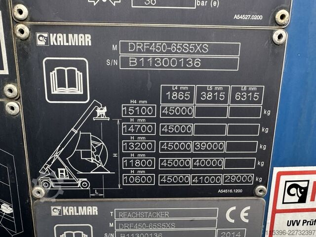 Vollcontainer Reachstacker Kalmar DRF450-65S5XS