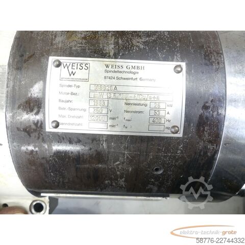 Komponente  Weiss 168828 A Schleif-Spindel 53A / 26kw / 12000 U/min
