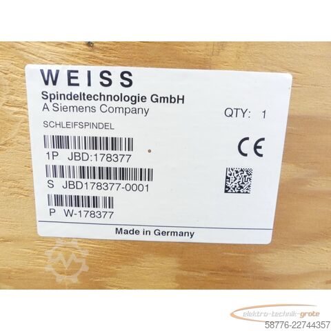 Component Weiss 178377 Schleifspindel 21kw / 7000 U/min = 0001    !