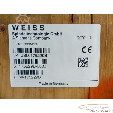 Component Weiss W-175229B / 175229B Schleifspindel SN: 175229B-0033 - ! -