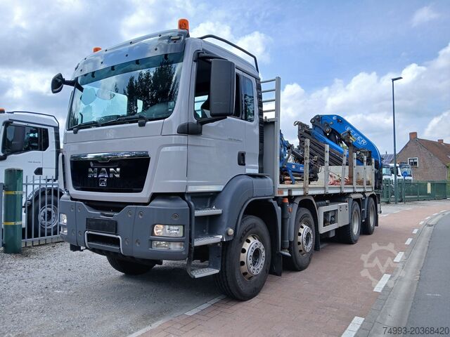 Open cargo box + crane MAN TGS 41.440 8x4 open laadbak + kraan