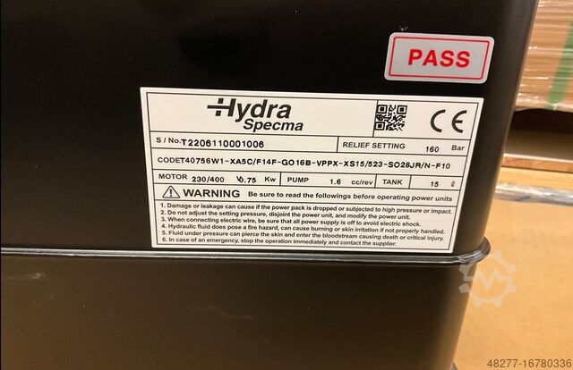 Hydraulic press Hydra specma T40756W1-Xa5C/F14F-GO16B-VPPX-XS15/523-S