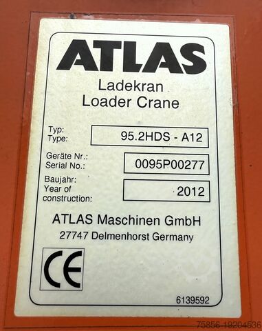 LKW Kipper Kran Mercedes-Benz Axor 1828 Kipper Heckkran Altas Bj. 12