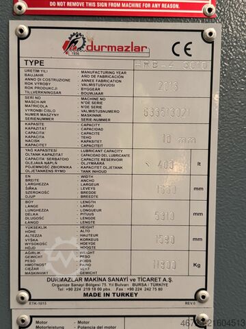 Biegemaschine DURMA HRB-4 3010