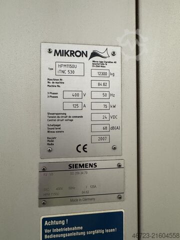 Universal-Bearbeitungszentrum Mikron HPM 1150U iTNC530