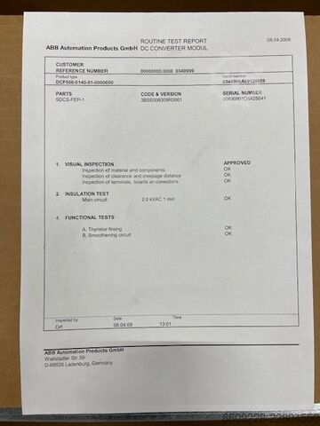 Steuerung ABB DCF506-0140-51 DC Converter Module 140A 500V – New
