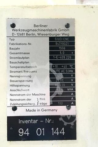 Internal Grinding Machine BWF SIU 3
