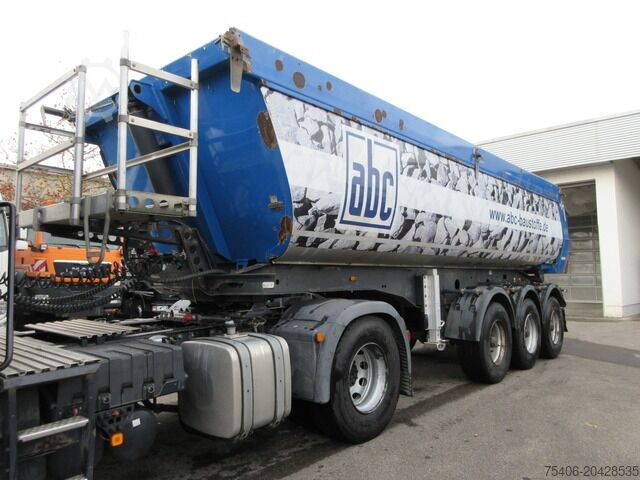 Tipper semitrailer meiller Thermomulde Stahl 23,10 m³, Liftachse