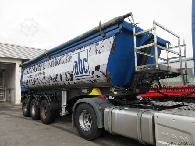 Tipper semitrailer meiller Thermomulde Stahl 23,10 m³, Liftachse