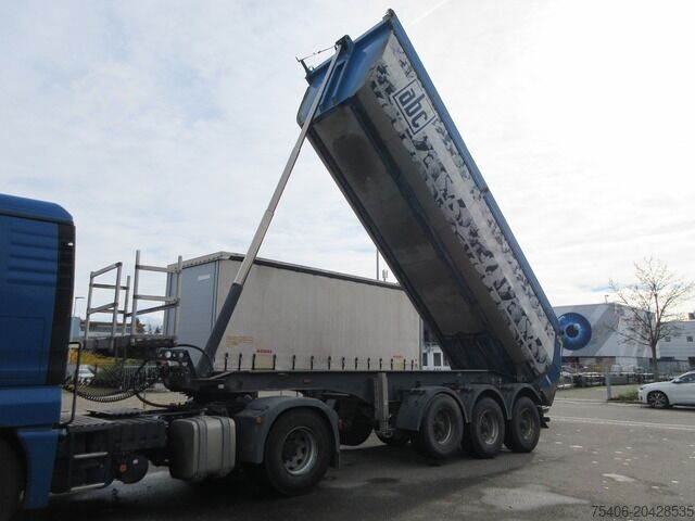 Tipper semitrailer meiller Thermomulde Stahl 23,10 m³, Liftachse