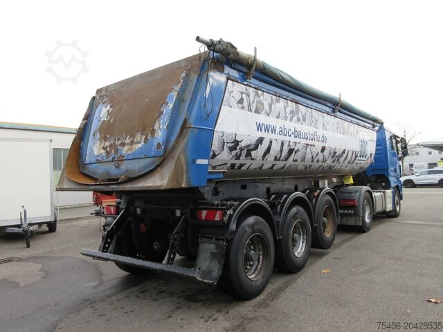 Tipper semitrailer meiller Thermomulde Stahl 23,10 m³, Liftachse