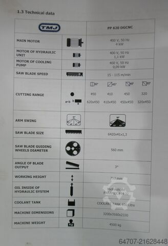 Bandsäge TMJ PP620DG CNC