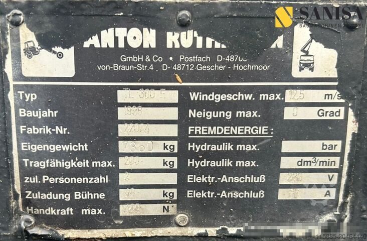 PKW-Anhänger MAN 8.163 LC Ruthmannsteiger TL 300/30Meter/TÜV:01.26