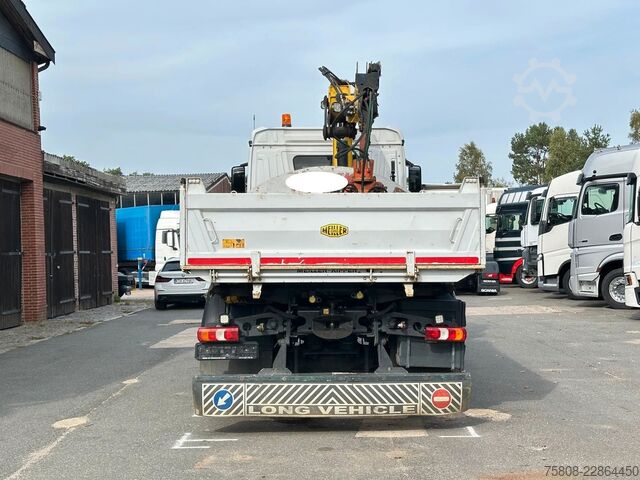 Three-sided tipper truck MERCEDES-BENZ AROCS 1840 DSK Kran Greifer 133h AHK Hydraulik
