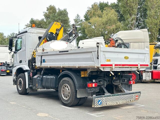 Three-sided tipper truck MERCEDES-BENZ AROCS 1840 DSK Kran Greifer 133h AHK Hydraulik