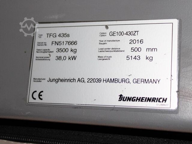 LPG Forklifts Jungheinrich TFG 435s GE100-430ZT