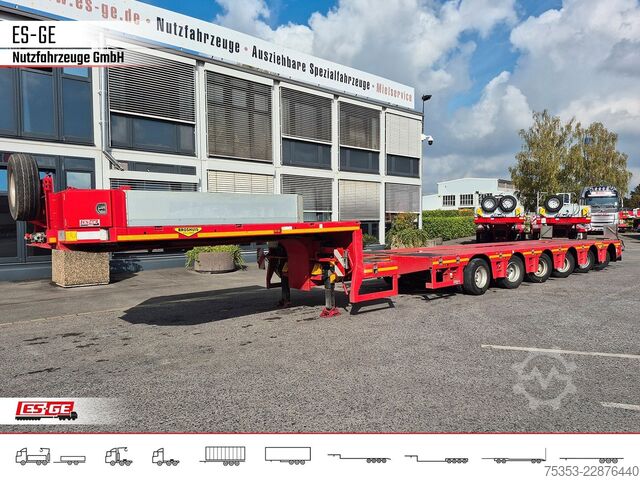 Low loader semitrailer BROSHUIS 6-Achs-Satteltieflader - teleskopierbar