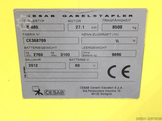 Electric 4-wheel forklift Cesab B 885