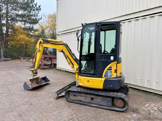 Minibagger KOMATSU PC26MR-3 / 2020 BJ / 2 x Löffel