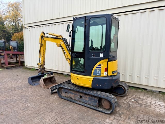 Minibagger KOMATSU PC26MR-3 / 2020 BJ / 2 x Löffel