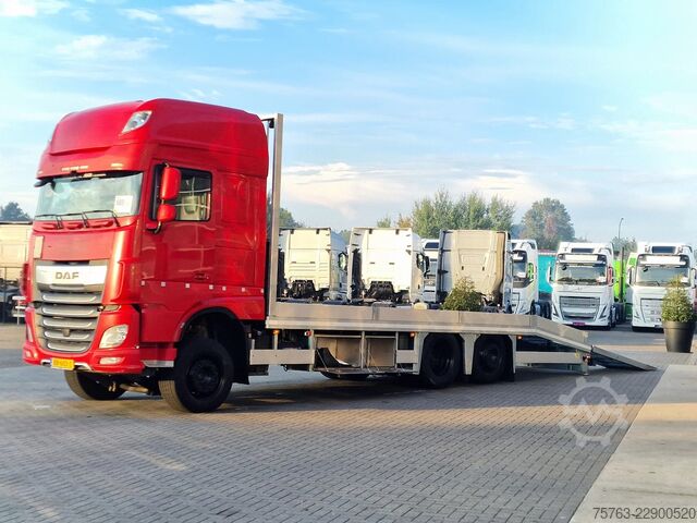 Car carrier van DAF XF 530 SuperSpacecab 6x2*4 - New Flatbed - Ramp...