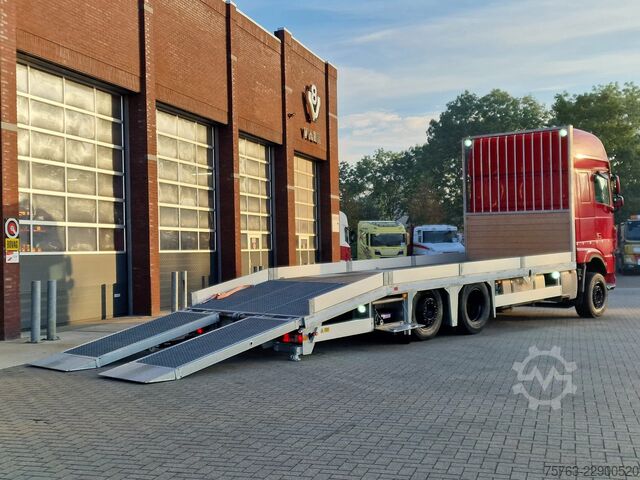 Car carrier van DAF XF 530 SuperSpacecab 6x2*4 - New Flatbed - Ramp...