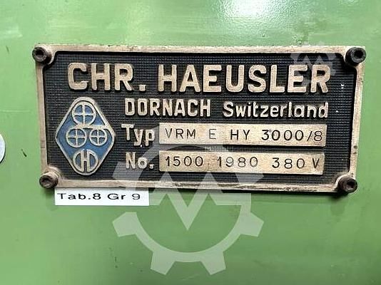 Round bending machine Haeusler VRM E HY 3000/8