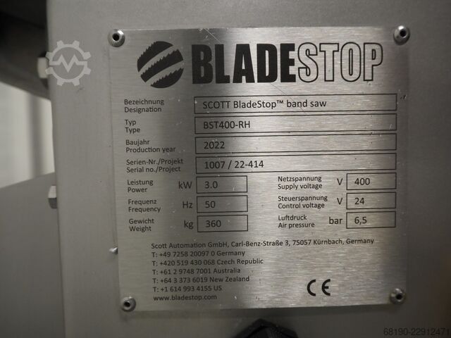 Band saw Scott Automation / BladeStop BST400-RH