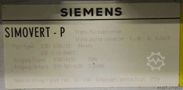 Frequency converter SIEMENS SIMOVERT-P 6SE 1110-4AA02