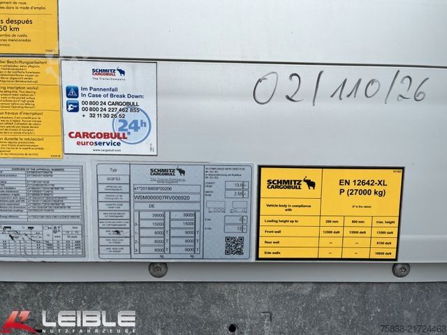 Box semitrailer SCHMITZ CARGOBULL SBO24*Trockenfracht*Liftachse*Code XL*TOP*