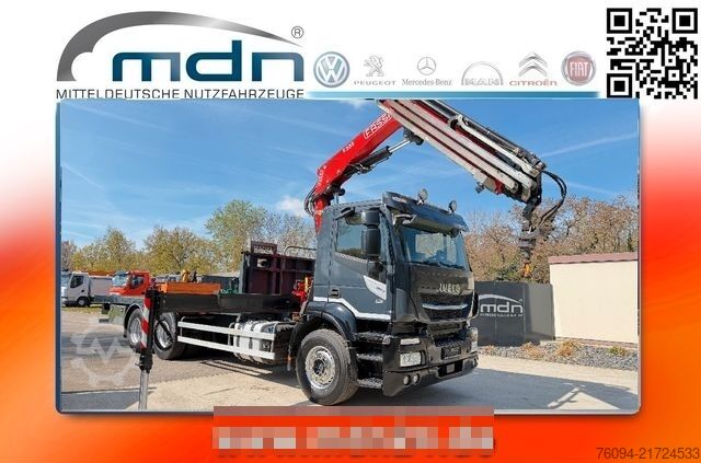 Flatbed truck IVECO Stralis X-Way 360 6x4 Pritsche Kran 23m AHK