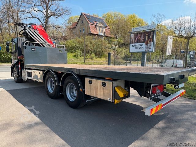 Flatbed truck IVECO Stralis X-Way 360 6x4 Pritsche Kran 23m AHK