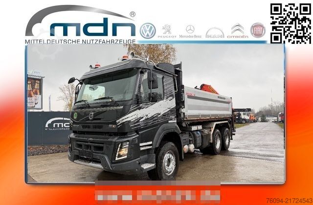 Truck mounted crane VOLVO FMX 420 Kipper 6x4 Kran 18m FUNK Bordmatik