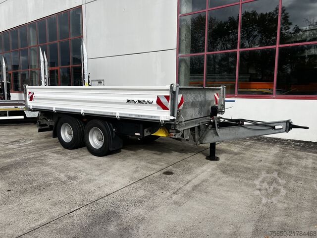 Three-way tipper trailer Müller Mitteltal TA-2  14,4 t Tandemkipper- Tieflader Breitbereifung NEUWERTIG