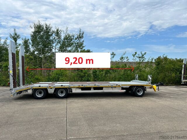 Low loader trailer Möslein T 3-9,20 F  3 Achs Tieflader mit gerader Ladefläche 9 m, Neufahrzeug