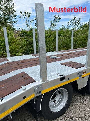 Low loader trailer Möslein T 3-9,20 F  3 Achs Tieflader mit gerader Ladefläche 9 m, Neufahrzeug