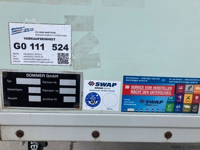 Swap body trailer SOMMER Wechselbrücke Koffer