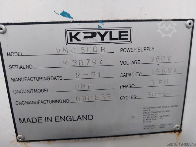 Vertical machining center KRYLE VMC 500 B