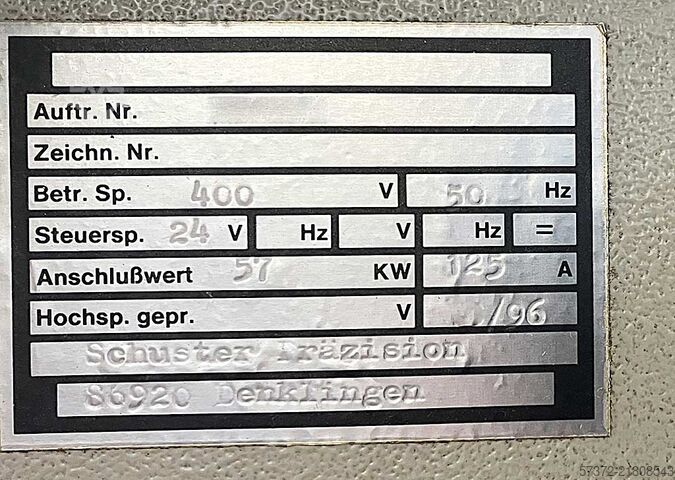 Groove-End Finishing Machine Schuster NF2/MLTS2000