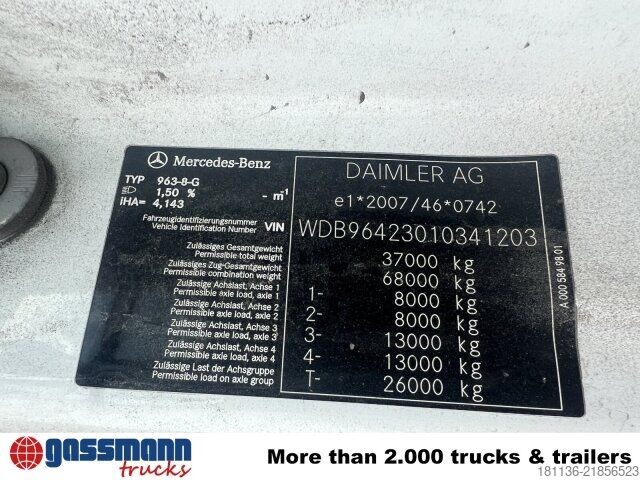 Special purpose truck Mercedes-Benz Arocs 3253 K 8x4/4, Retarder, Stahlmulde ca.