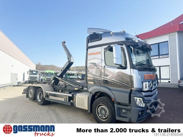 Roll-off tipper truck Mercedes-Benz Actros 2548 L 6x2, Liftachse, Retarder, Navi,