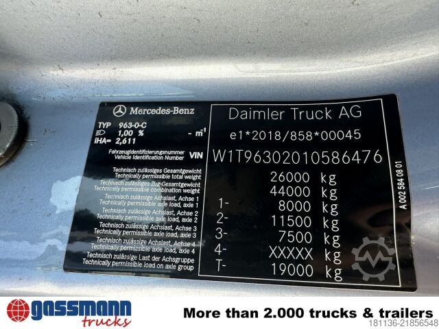 Roll-off tipper truck Mercedes-Benz Actros 2548 L 6x2, Liftachse, Retarder, Navi,
