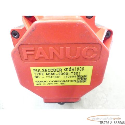 Control unit Fanuc A06B-0218-B200 AC Servo Motor SN: C148F2F0D mit A860-2000-T301 Pulsecoder