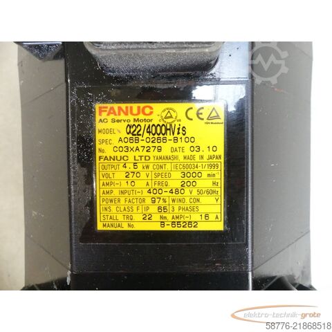 Control unit Fanuc A06B-0266-B100 SN: C03XA7279 mit A860-2000-T301 Pulsecoder